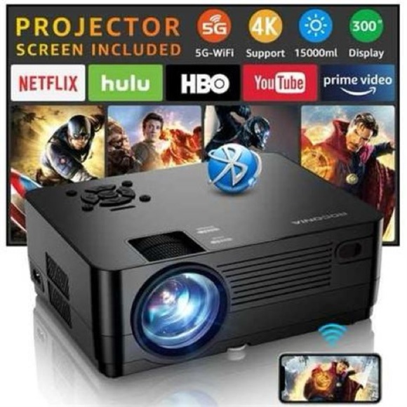 Roconia Other - ROCONIA 5G WiFi Bluetooth 4K Movie Projector
